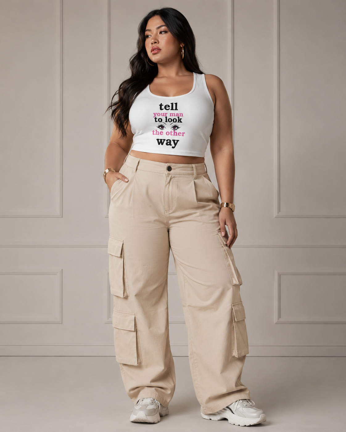 Tell your man crop top