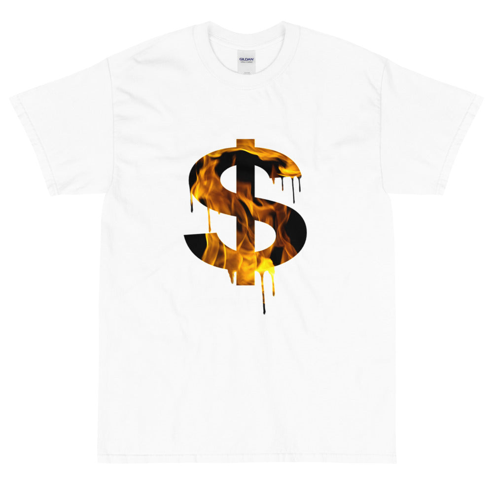Burning Dollar Short Sleeve T-Shirt