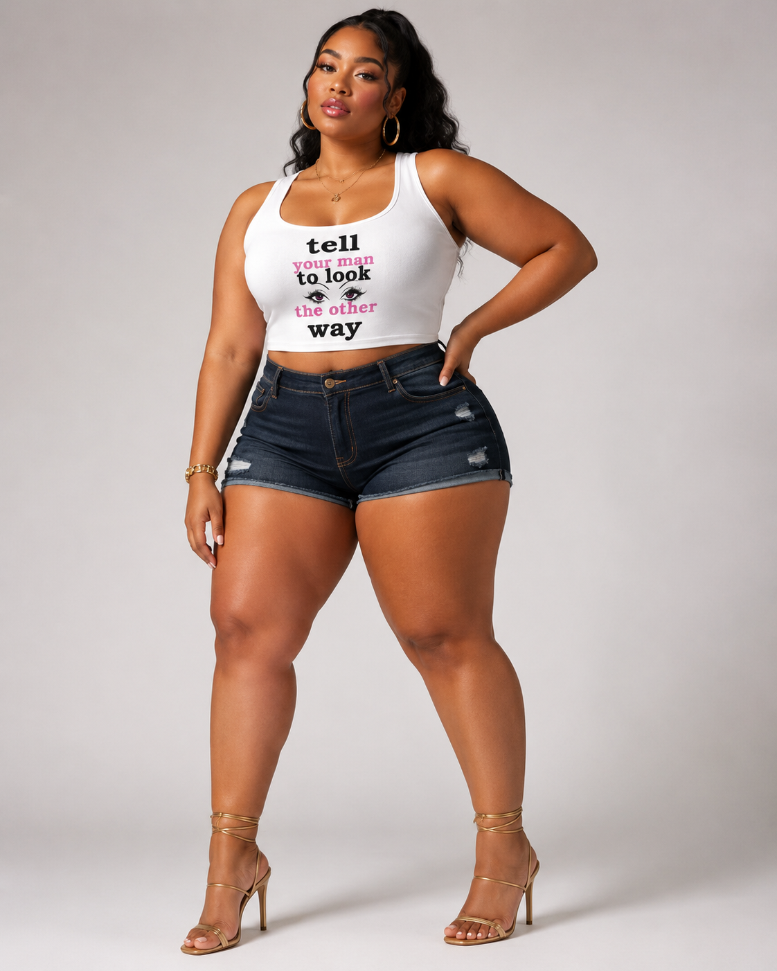 Tell your man crop top