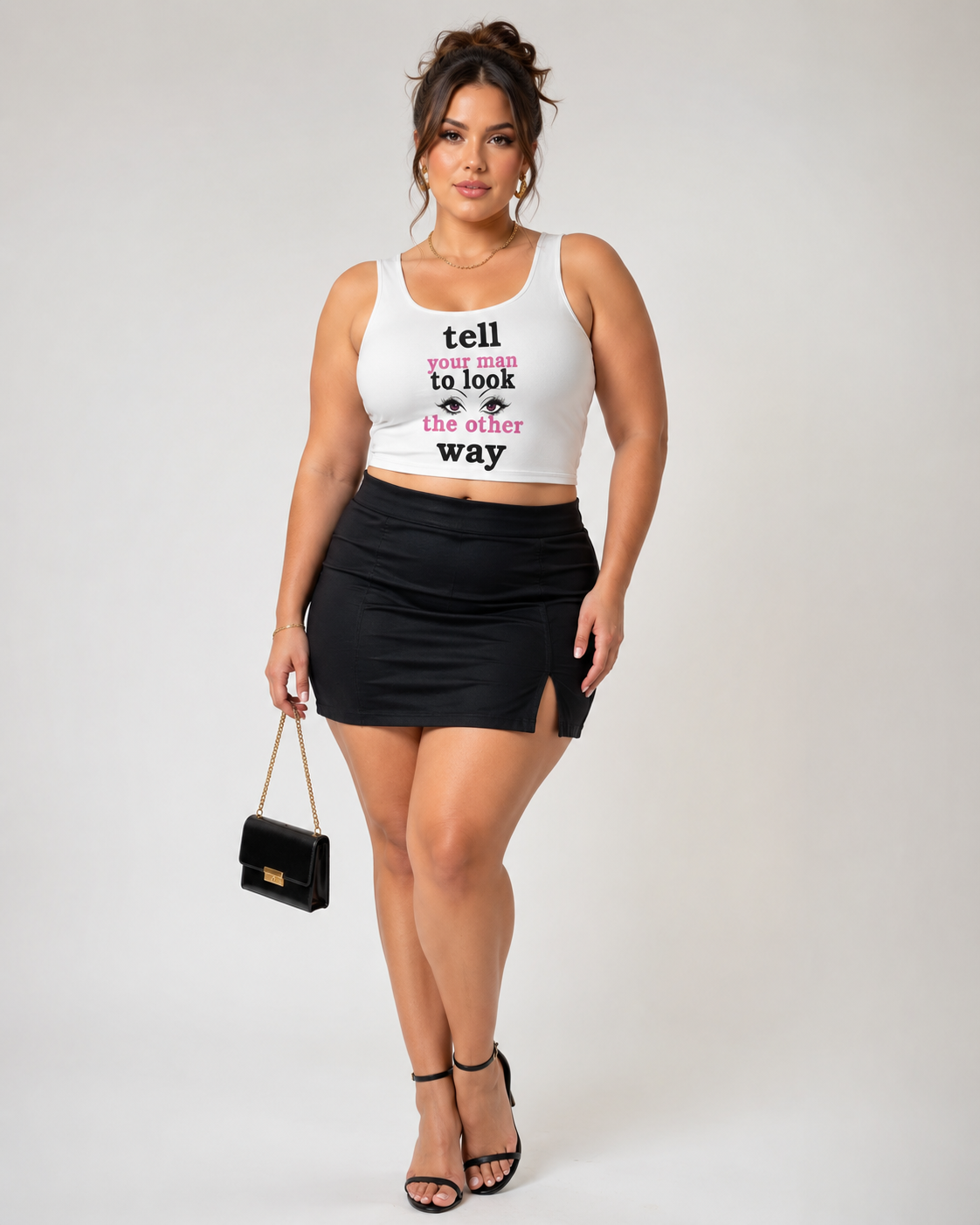 Tell your man crop top