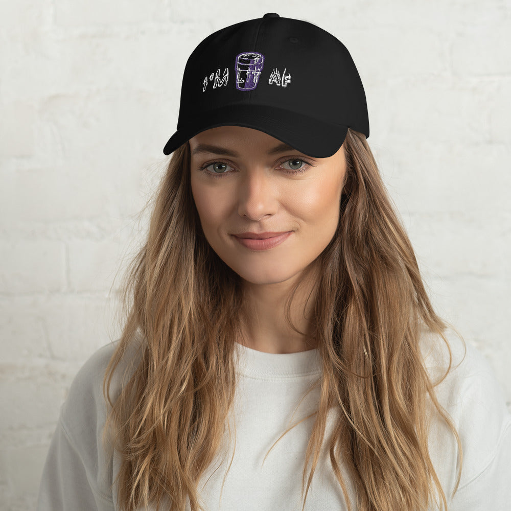 Lit AF Dad hat