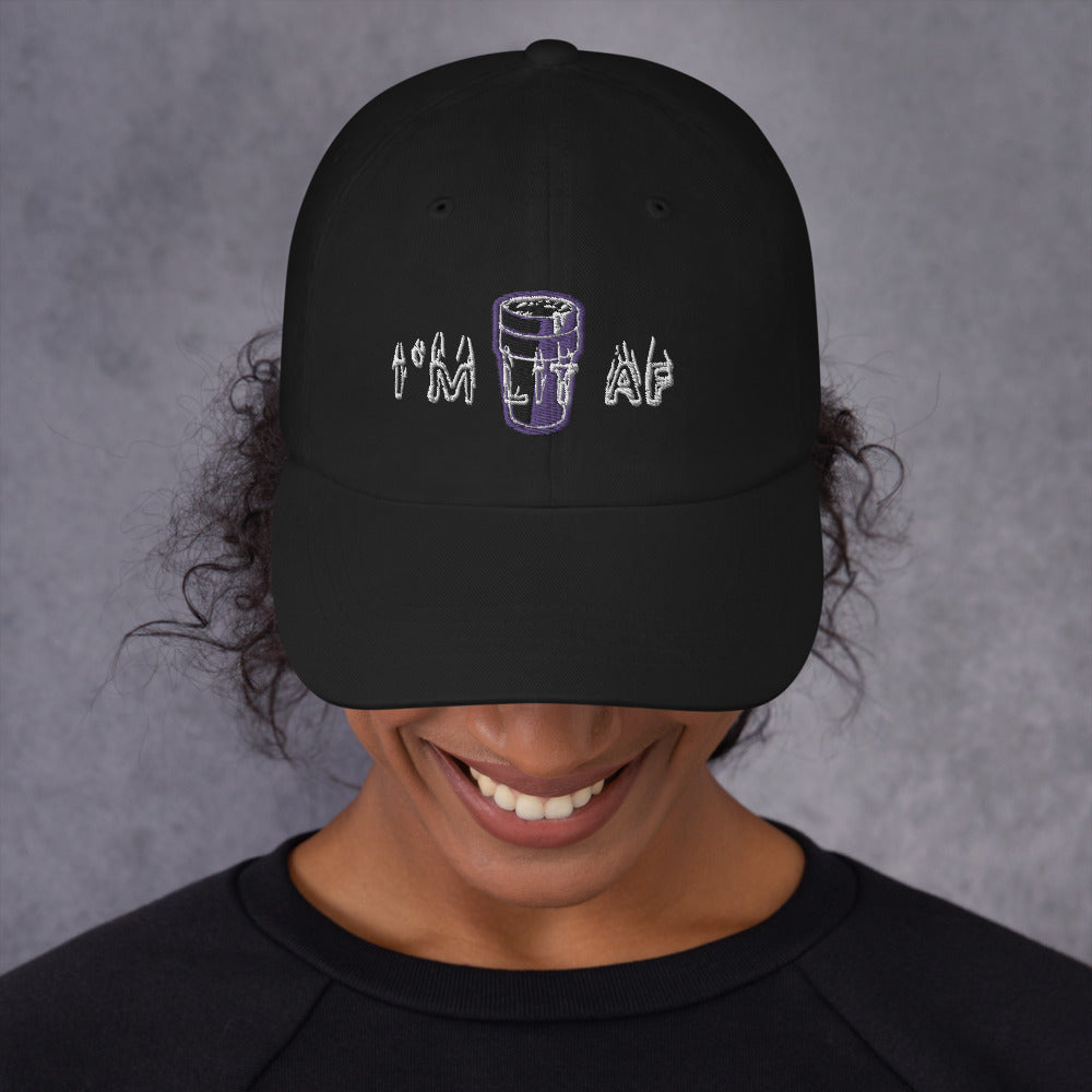 Lit AF Dad hat