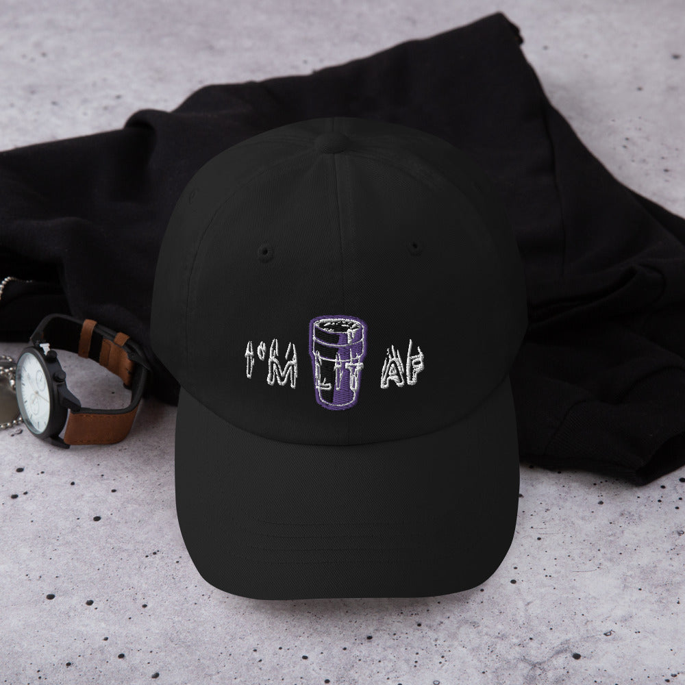 Lit AF Dad hat