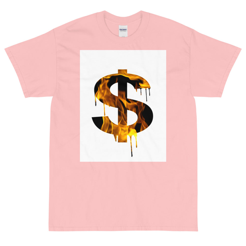 Burning Dollar Short Sleeve T-Shirt