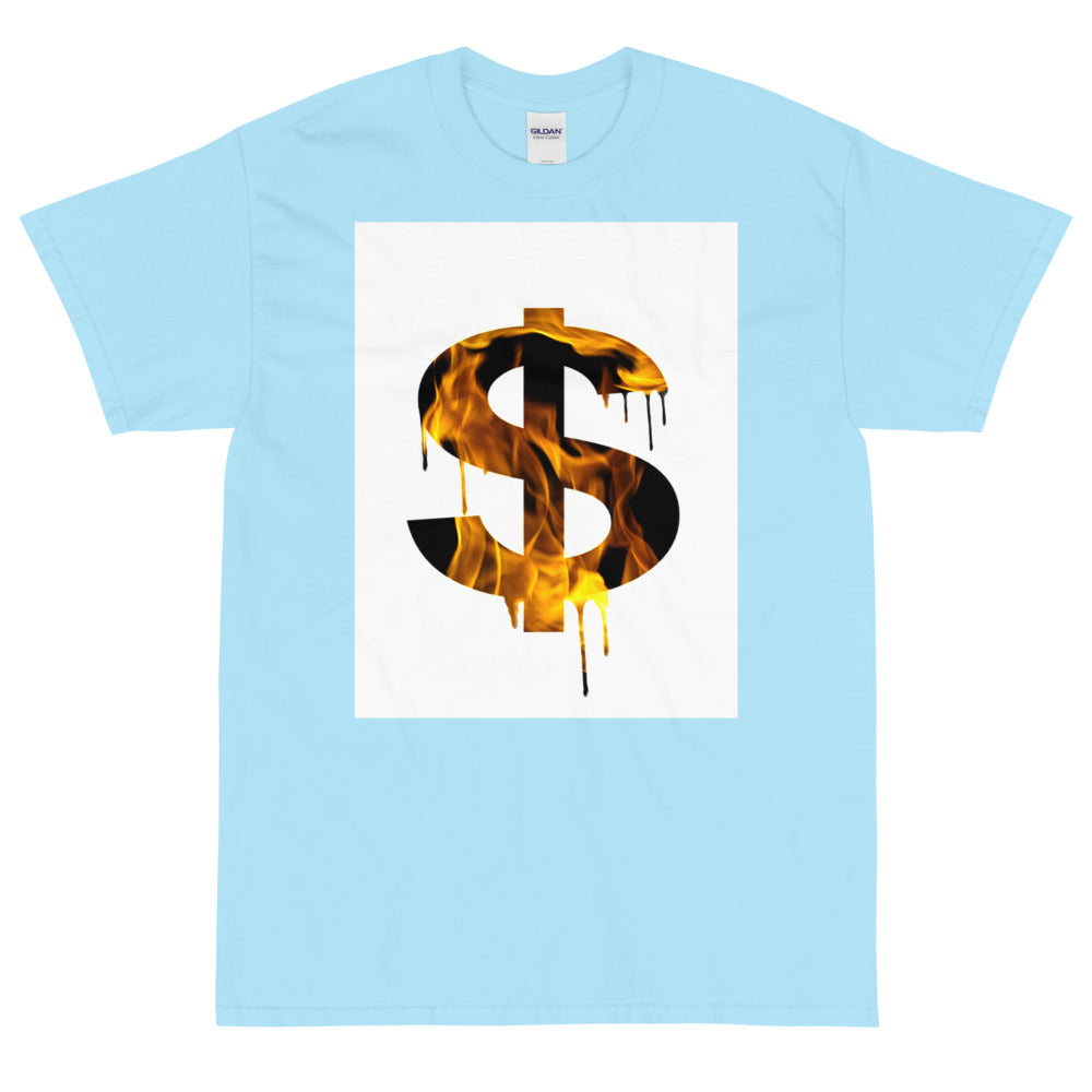 Burning Dollar Short Sleeve T-Shirt