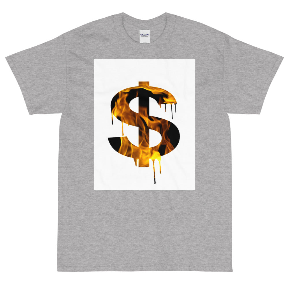 Burning Dollar Short Sleeve T-Shirt
